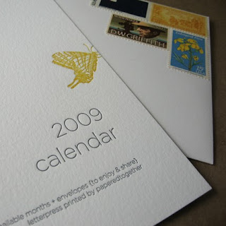 papered together 2009 calendar | simple pretty