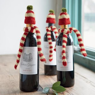 wine bottle decorative scarves and hats | simple pretty