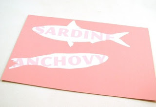 cricicis press sardine and anchovy card | simple pretty
