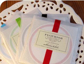 flourish adhesive labels | simple pretty