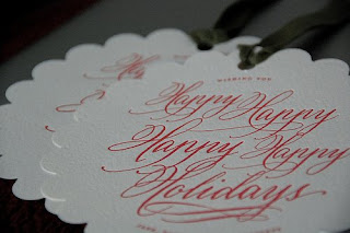 happy happy happy holidays scalloped cards by elisabeth/black pearl press, 2008 | simple pretty
