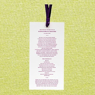 carrot and stick press letterpress wedding program | simple pretty