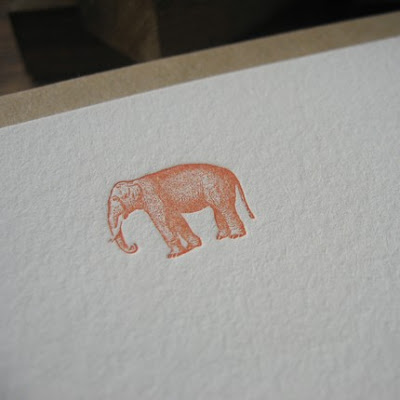 papered together elephant notecard | simple pretty