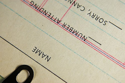 smokeproof press wedding invitation on vintage ledger paper | simple pretty