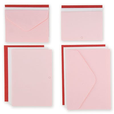 martha stewart pink and red cards | simple pretty