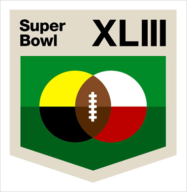 aaron draplin superbowl xliii logo | simple pretty