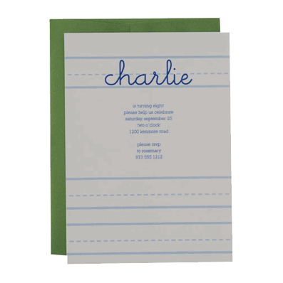 page stationery ruled party invitation | simple pretty