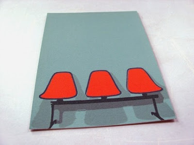 cricisis airport chair postcard | simple pretty