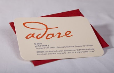 crazy pants press 'adore' card | simple pretty