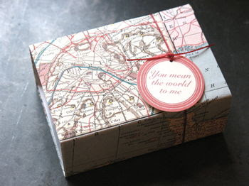 d. sharp map-covered slide boxes | simple pretty