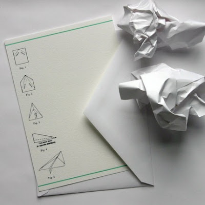 cracked designs paper planes stationery | simple pretty