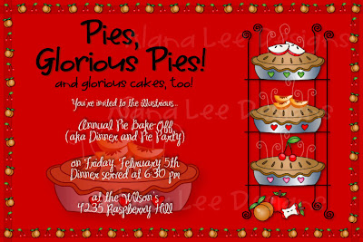 pie party invitations
