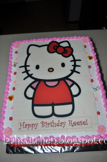 Hello Kitty Birthday Cake Template