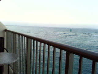 Outrigger Reef on the Beach Ocean Front room View toward Diamond Head side