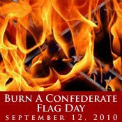 Burning Confederate Flag
