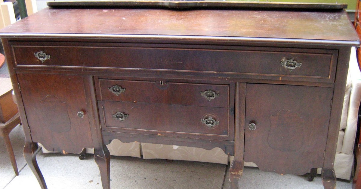 Uhuru Furniture & Collectibles 1930's Dark Wood Buffet SOLD