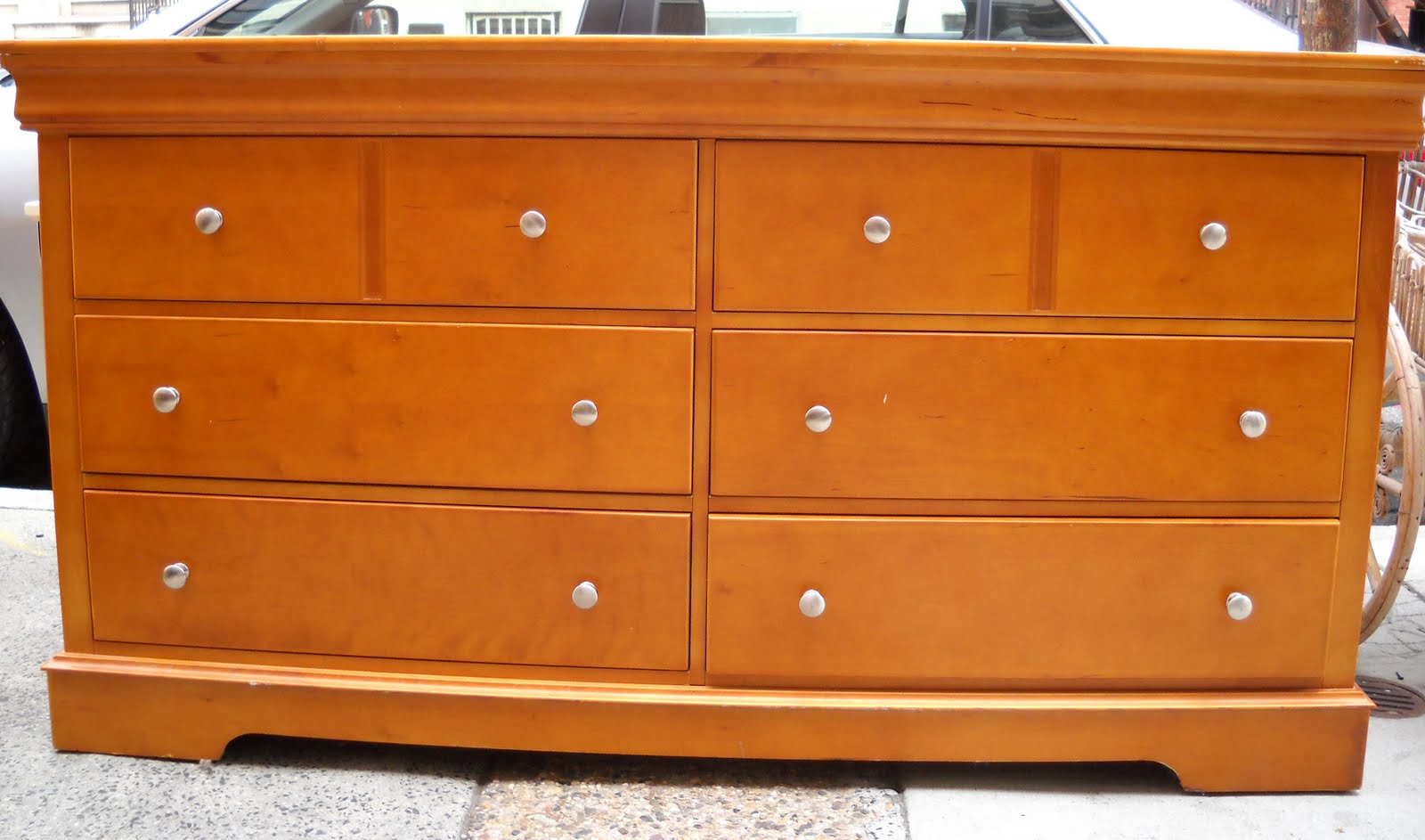 Uhuru Furniture & Collectibles Honey Colored Dresser SOLD