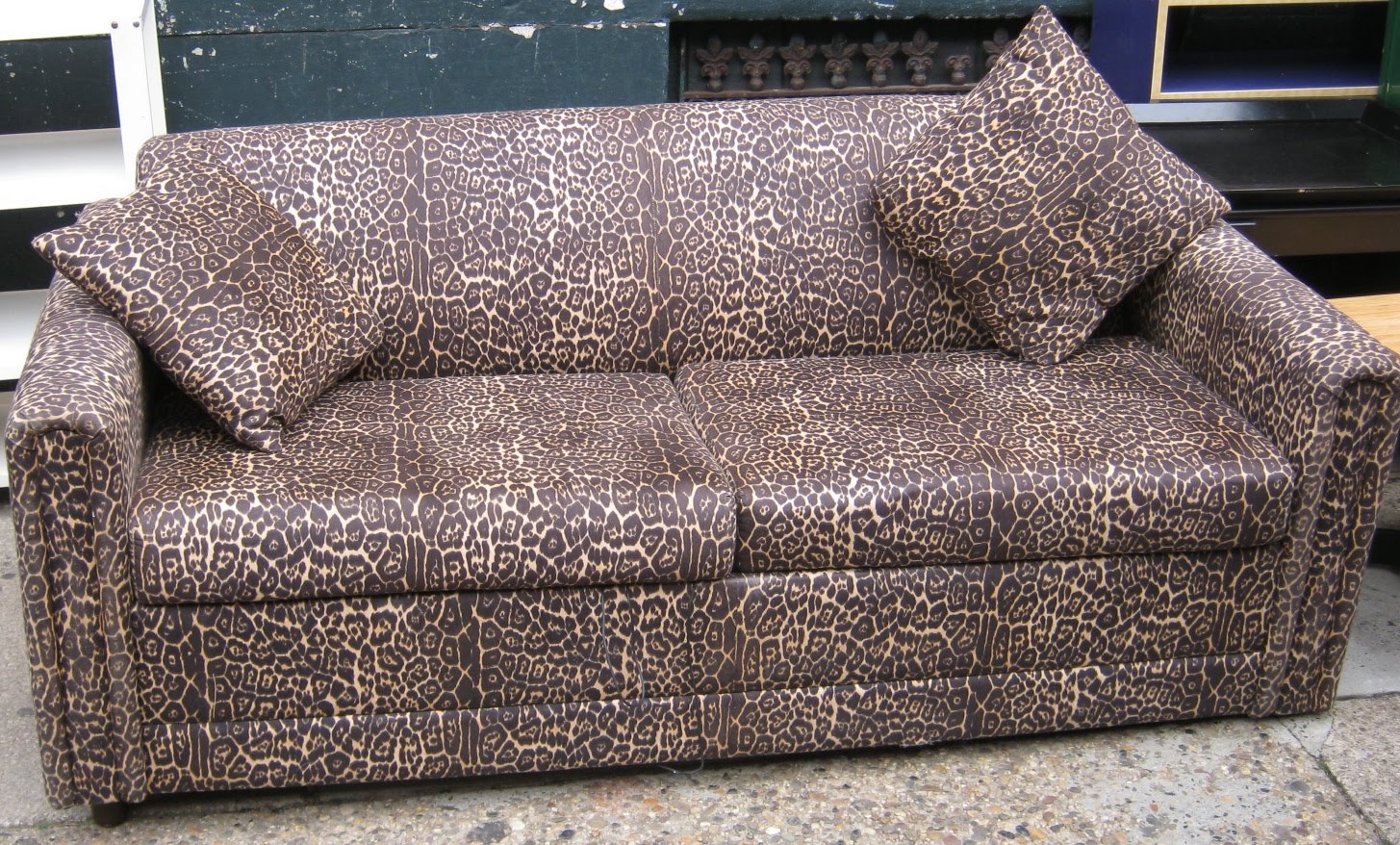 Uhuru Furniture & Collectibles Leopard Print Sofabed SOLD