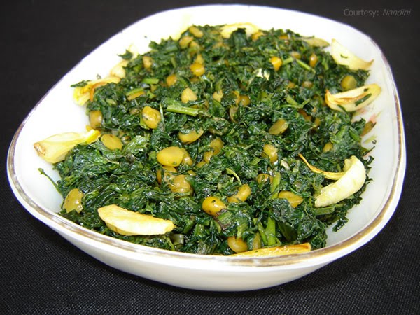 Recipe world: Baremehali xaak bhaji / mixed herbs fry (Assamese)