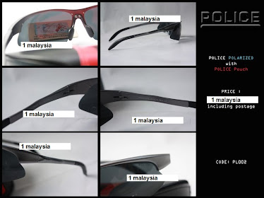 POLICE POLARIZED SHADE Complete with POLICE Pouch Half Frame suitable for Sport  Code : PL002