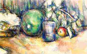 Paul Cézanne - Nature Morte au Melon Vert (c.1904)