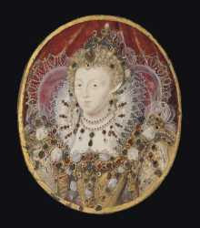 Nicholas Hilliard - Miniature Portrait of Queen Elizabeth I (c. 1595 - 1600)