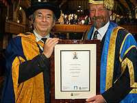 Quentin Blake (left) with Professor Michael Thorne (2007)