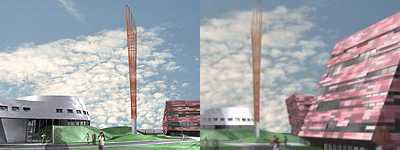 Artist's Impression - Two Views of Aspire (2008)