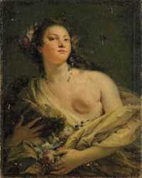 Giambattista Tiepolo - Portrait of a lady as Flora