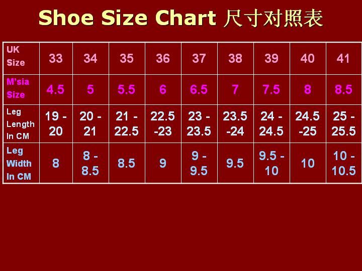 size 35 shoe size