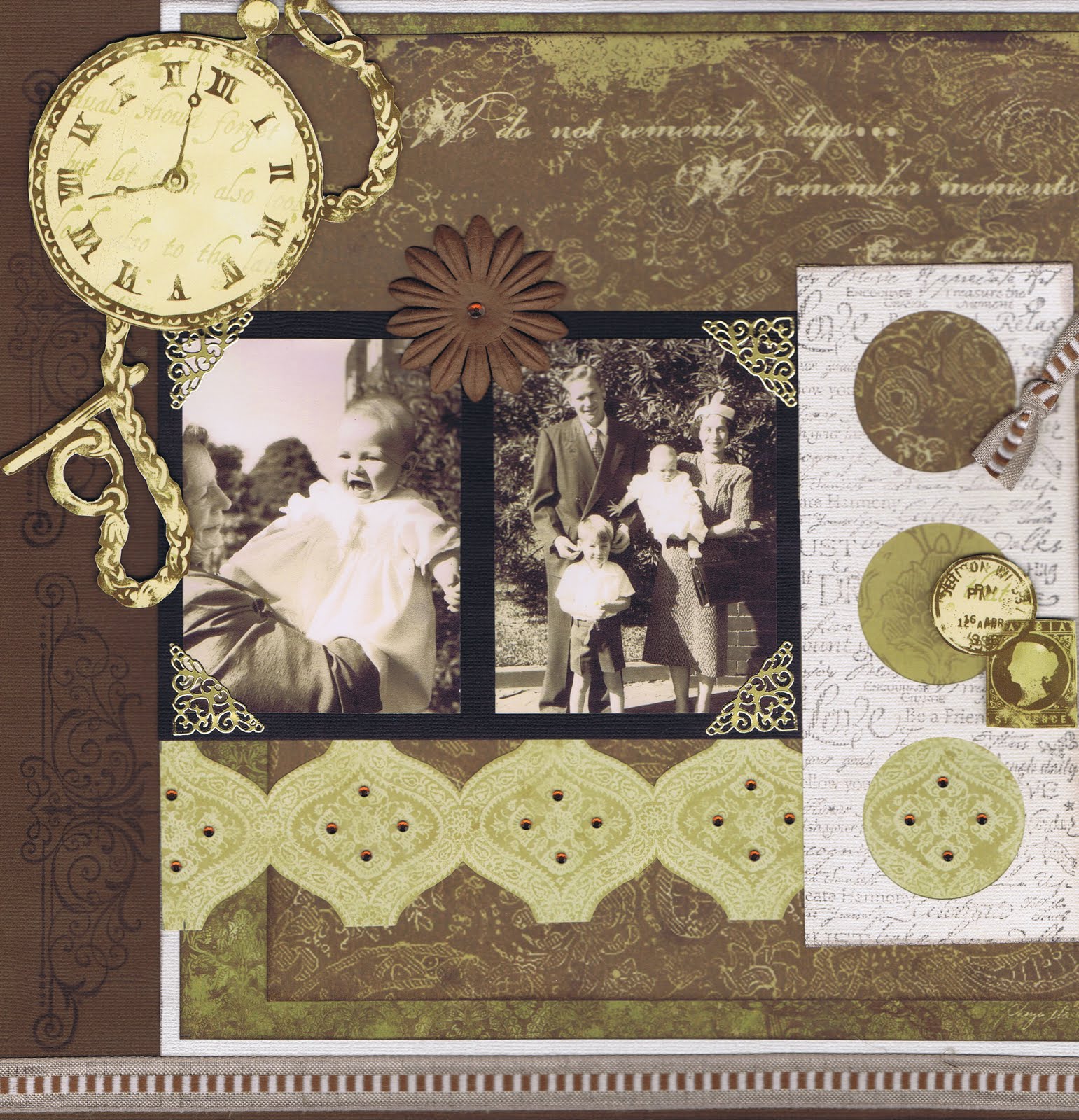 The Stampers Hut Husband's Christening Scrapbook Pages
