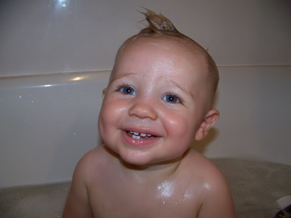 Bath time at 10 months old