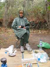 Priscilla finishing breakfast - last day