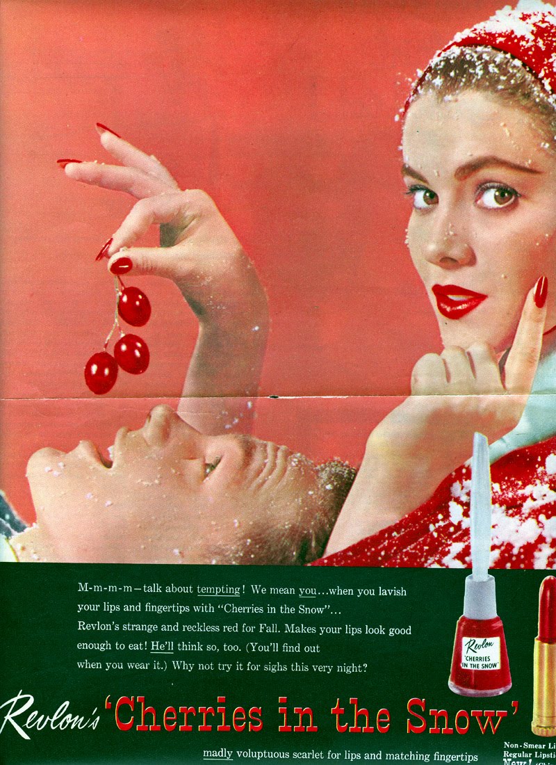 1950's nail polish ad: 1950's fashion ad: