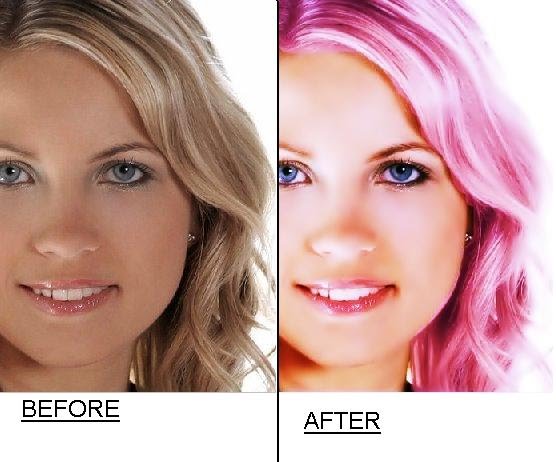 Photo Editing Tutorial: - ⋆∫ Photoscape Hair Color ...