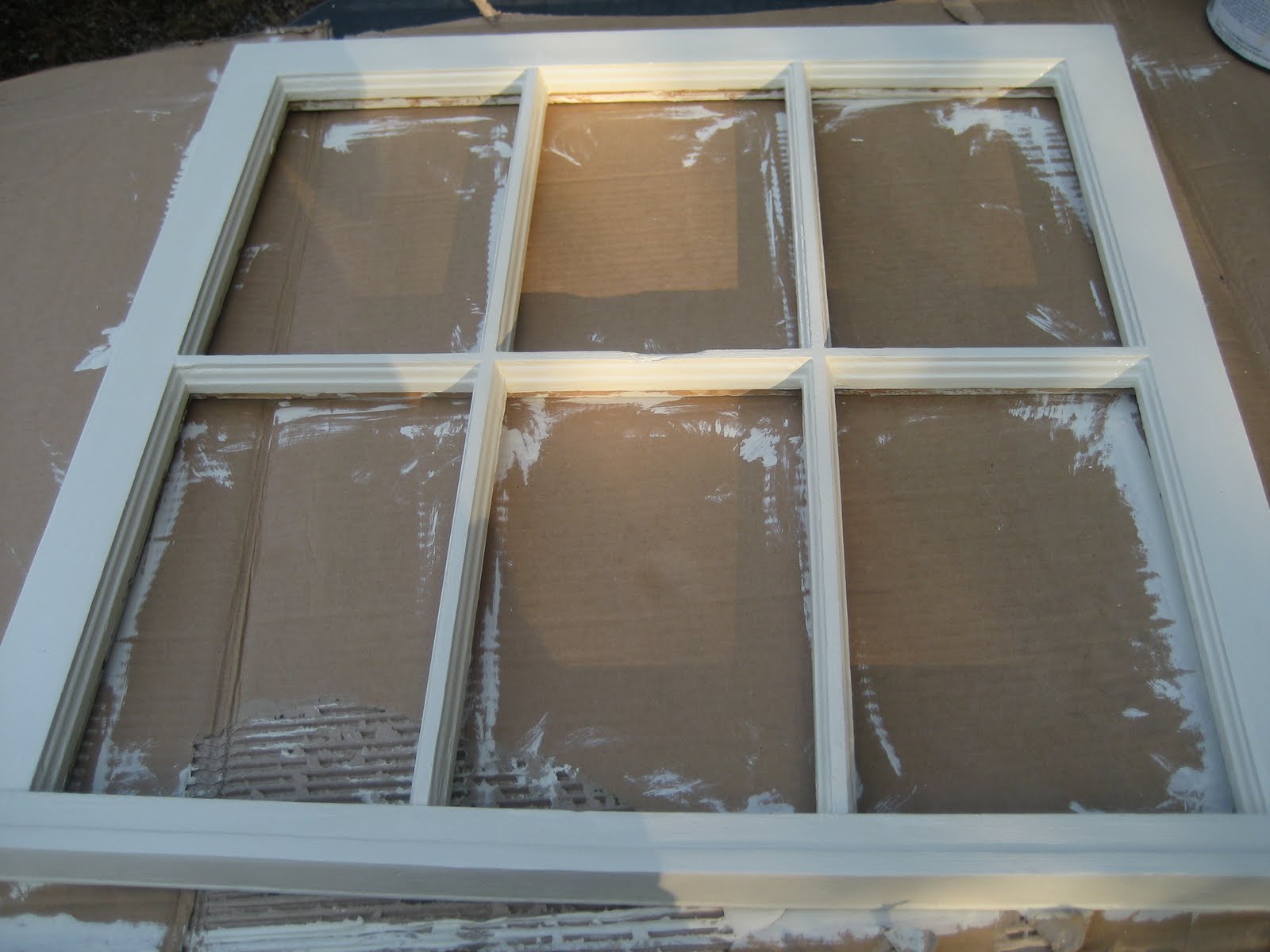 the copper coconut window frame headboard.