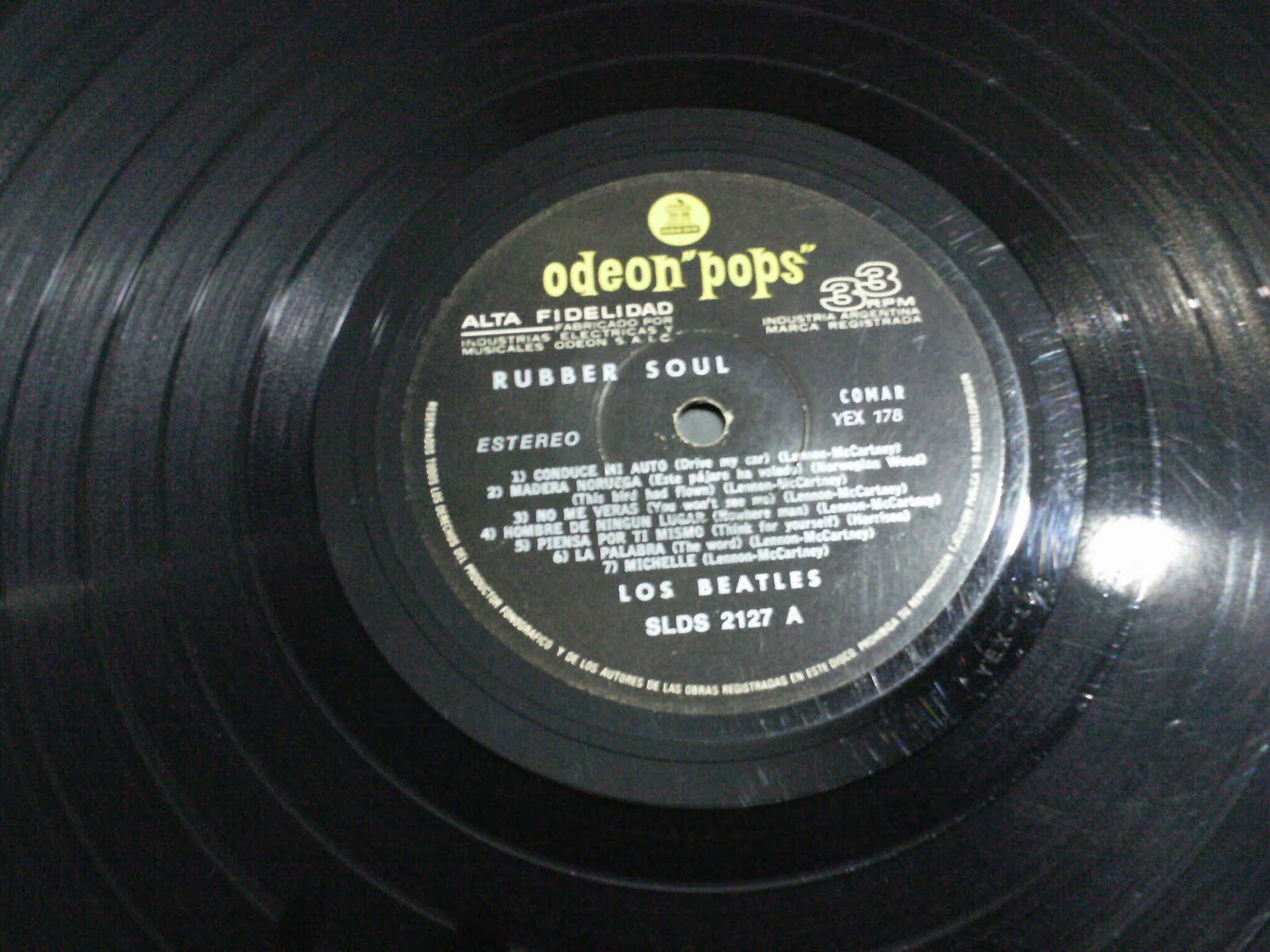 Magico Plastico Negro The Beatles Rubber Soul 1965 Emi Odeon "Pops"