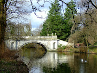 Bridge over the artificial river at Chiswick Park
