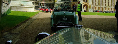 The Castle reflected nicely in my bonnet