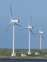Modern windmills at the delta Project
