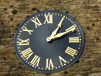 Old Brampton church clock