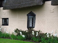 Pargeted house on walk