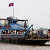 At least 17 people were missing and presumed drowned in Cambodia after an overloaded ferry, similar to the one pictured, sank in the Mekong river