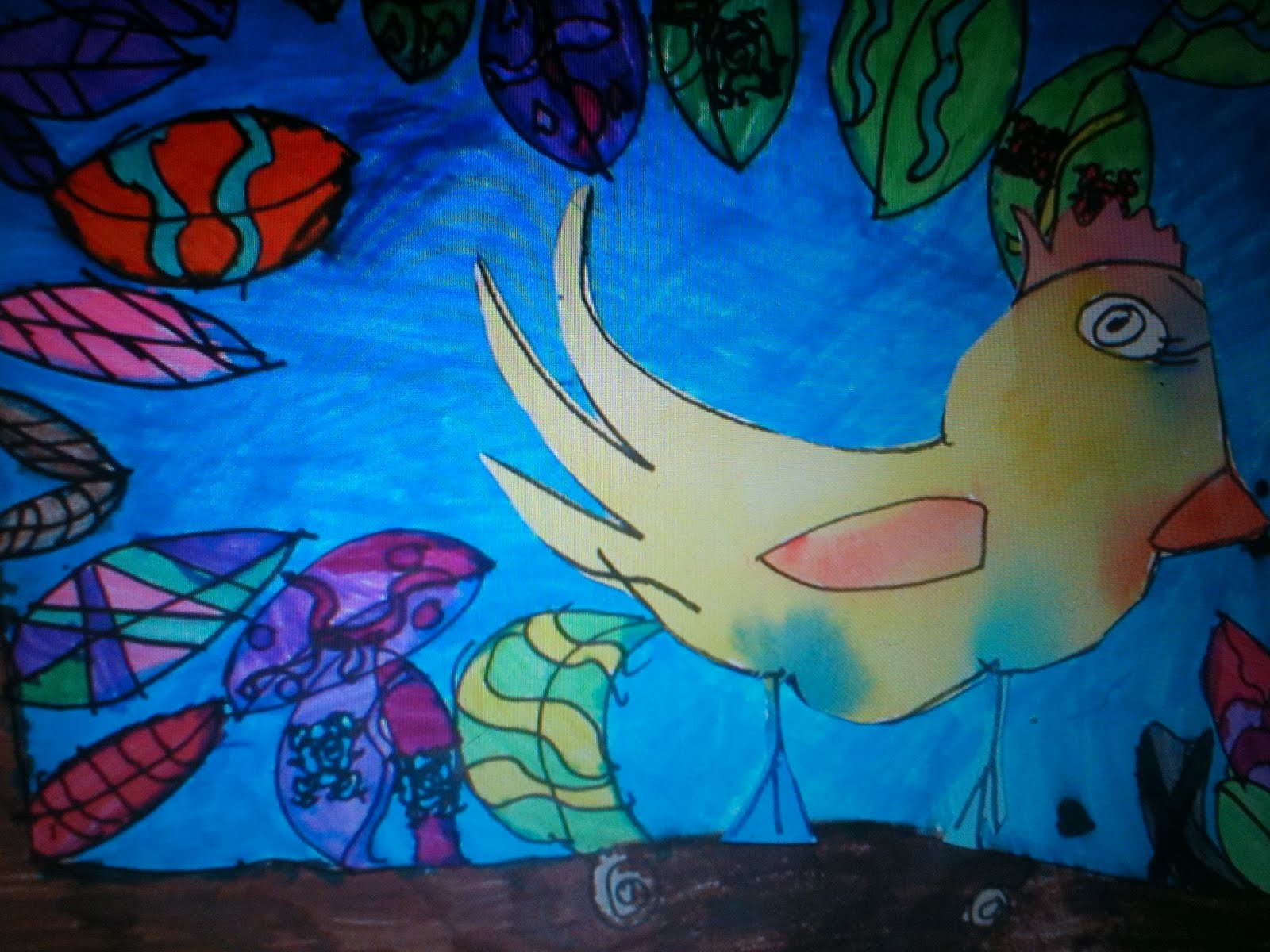 Art Room Blog: Henri Rousseau-Jungle Parrot 2nd Grade Lesson Plan