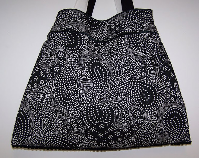 Handmade Black & White Polka Dot Paisley Skirt Purse Handbag