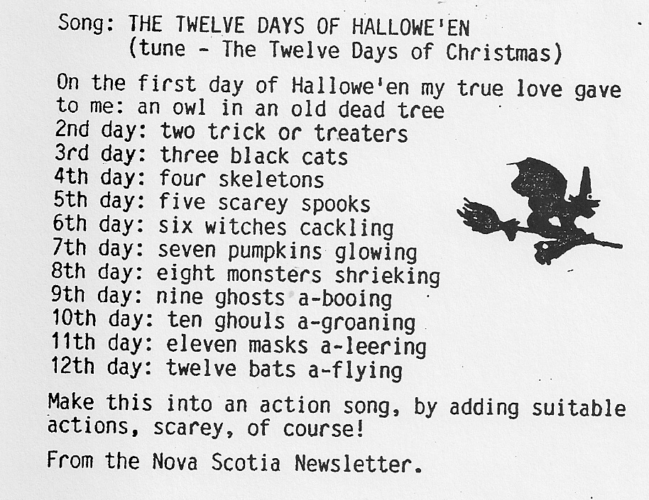 a canadian guider the twelve days of hallowe en a canadian guider the twelve days of hallowe en