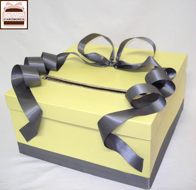 We sent her this lovely 1 tier square Lemon and Pewter wedding Card Box We sent her this lovely 1 tier square Lemon and Pewter wedding Card Box