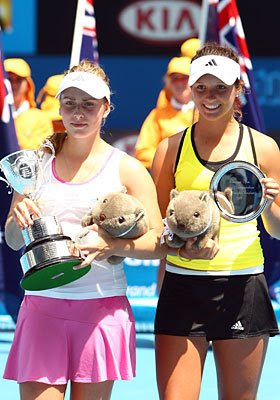 Ksenia Pervak and Laura Robson