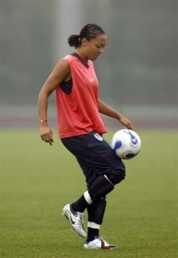 US Women Soccer Forward Angela Hucles