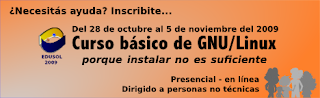 Banner para el curso básico de GNU/Linux, Porque instalar no es suficiente, dirigido a personas no técnicas.